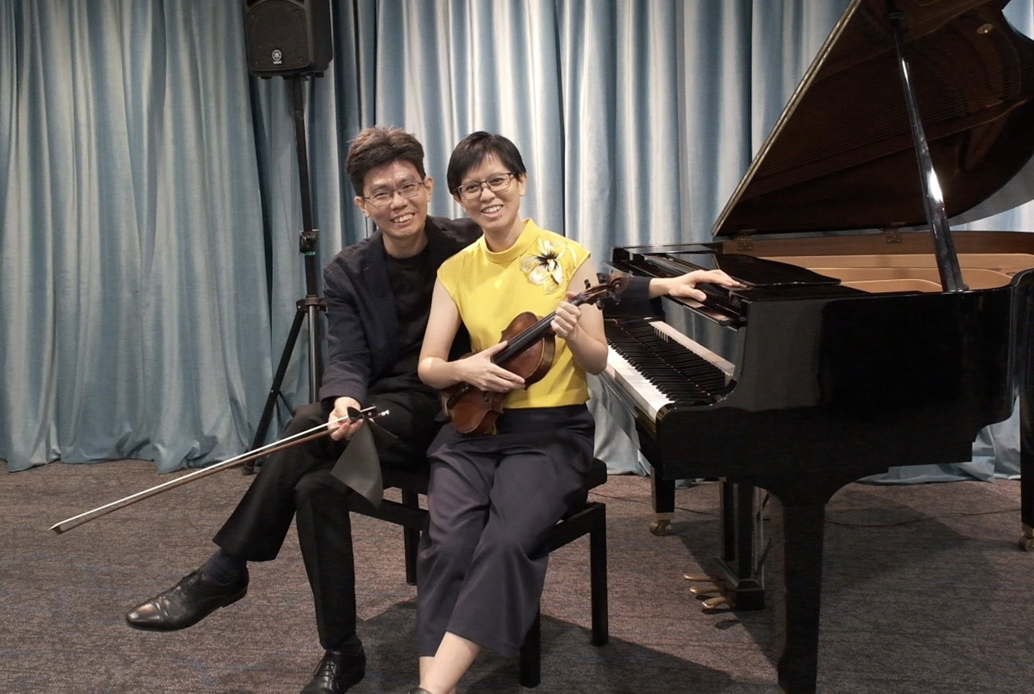 Ms Tan Dihui and Mr Ng Wei Ping at the piano